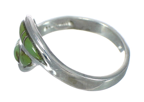 Southwestern Sterling Silver And Turquoise Ring Size 5-1/2 WX62853